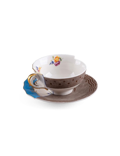 TAZZA DA T? CON PIATTINO IN PORCELLANA "HYBRID-KER