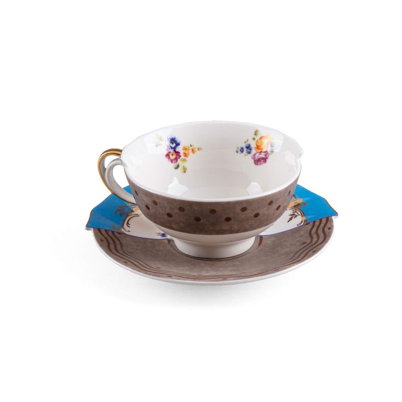 TAZZA DA T? CON PIATTINO IN PORCELLANA "HYBRID-KER
