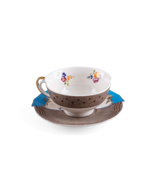 TAZZA DA T? CON PIATTINO IN PORCELLANA "HYBRID-KER