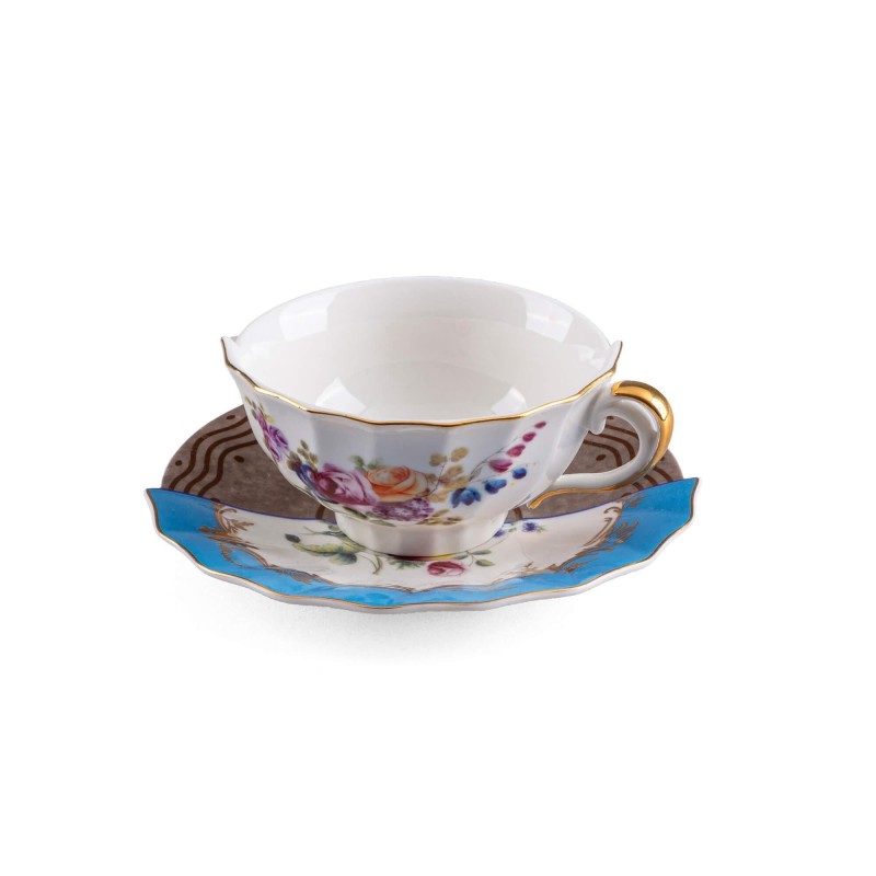 TAZZA DA T? CON PIATTINO IN PORCELLANA "HYBRID-KER