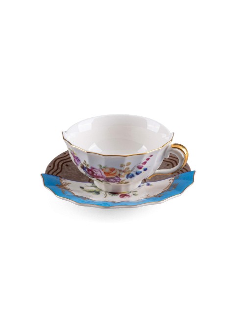 TAZZA DA T? CON PIATTINO IN PORCELLANA "HYBRID-KER