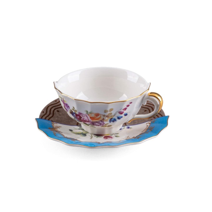 Seletti Tazza da tè Hybrid Kerma con piattino