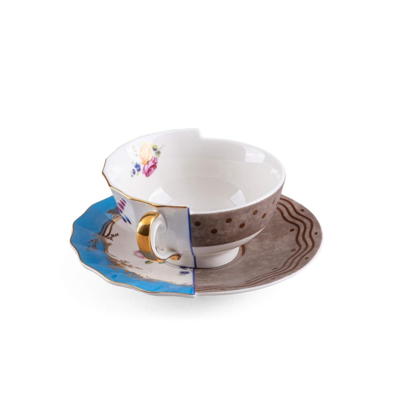 TAZZA DA T? CON PIATTINO IN PORCELLANA "HYBRID-KER