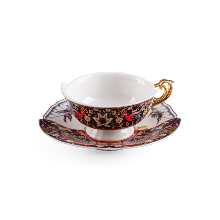 Seletti Tazza da tè Hybrid Kannauj con piattino