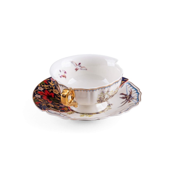 Seletti Tazza da tè Hybrid Kannauj con piattino