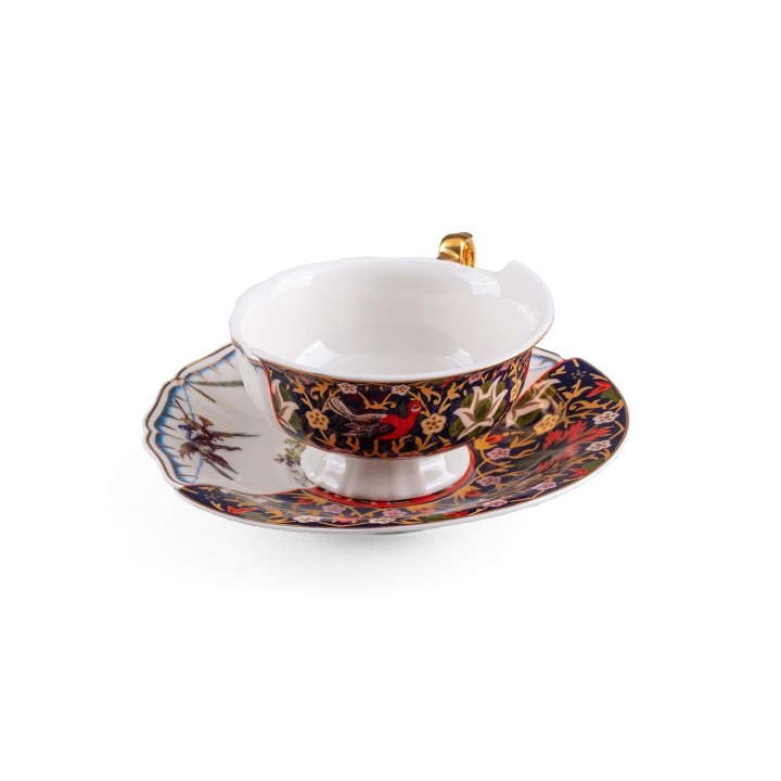 Seletti Tazza da tè Hybrid Kannauj con piattino
