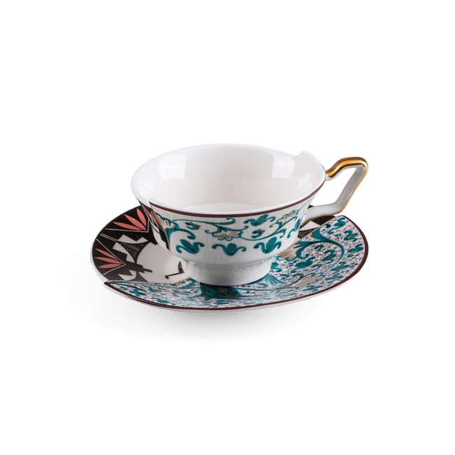 TAZZA DA T? CON PIATTINO IN PORCELLANA "HYBRID-ASP