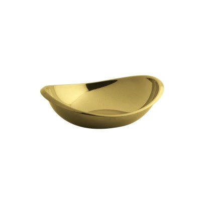 Ciotola Ovale Cm 18x15 Twist PVD Gold