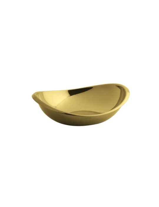 Ciotola Ovale Cm 18x15 Twist PVD Gold