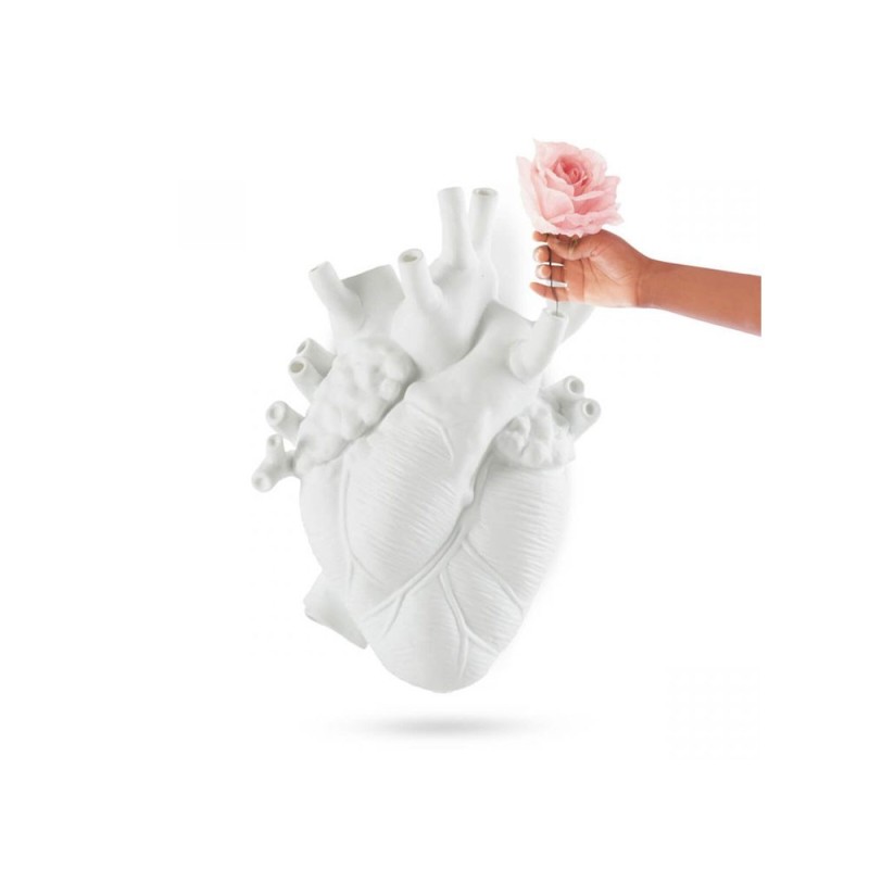 VASO IN RESINA "LOVE IN BLOOM GIANT" Cm.42x20 h.60